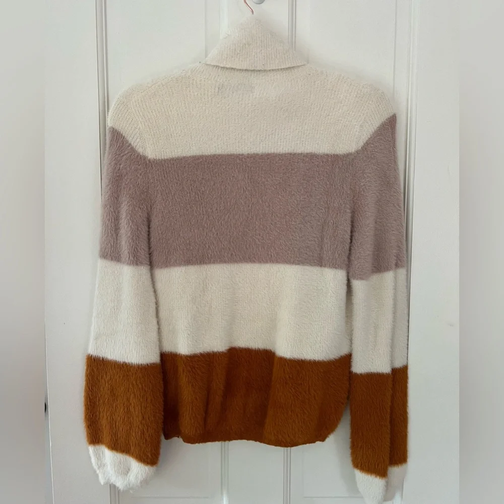 Stripped Turtleneck Sweater- Super Soft - Picture 2 of 3